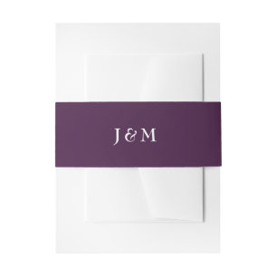 Deep purple Fuchsia Enchantment: Watercolor Invitation Belly Band