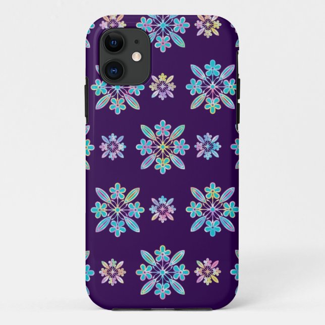 Deep Purple Hawaiian Quilt Pattern Case (Back)