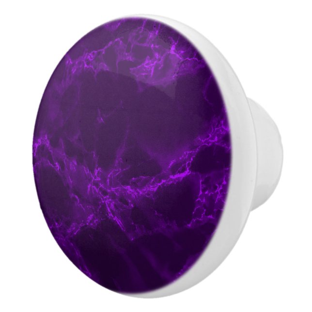 Deep Purple Marble Ceramic Knob (Right)