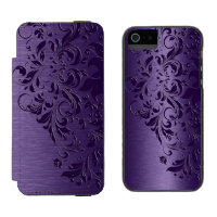 Deep Purple Metallic Texture & Dark Purple Lace