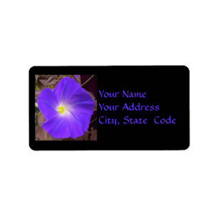 Deep Purple Morning Glory Address labels
