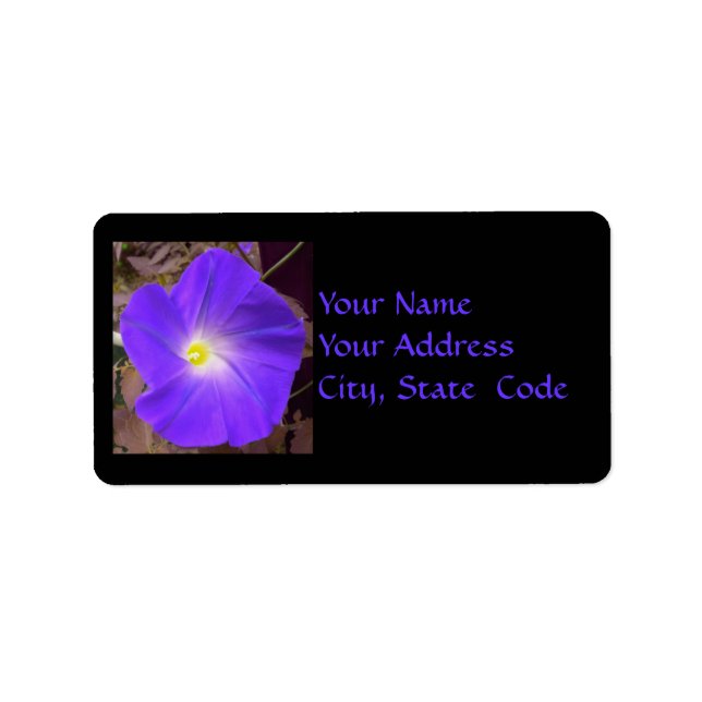 Deep Purple Morning Glory Address labels (Front)