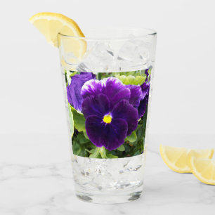 Deep Purple Pansy Bush, Drink Glass