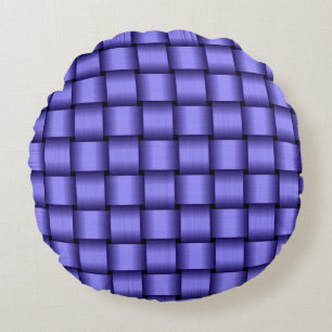 Deep Purple Ribbon Round Pillow
