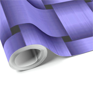 Deep Purple Ribbon Wrapping Paper