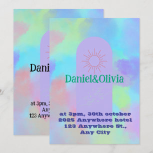 Deep Purple Soft Wedding Stuff Invitation