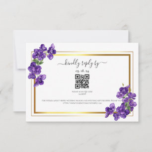 Deep Purple Violets Response Card