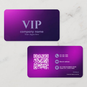 Deep Purple VIP – Fully Customizable & Elegant Business Card