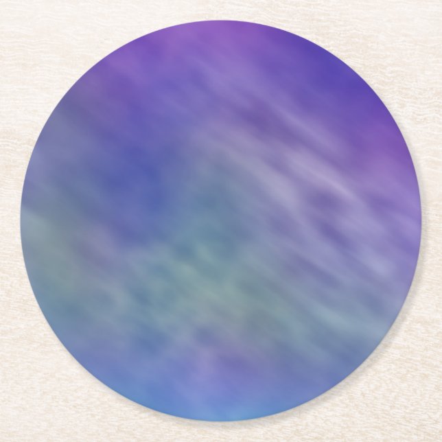 Deep Rainbow Coloured Sky Background Round Paper Coaster (Front)