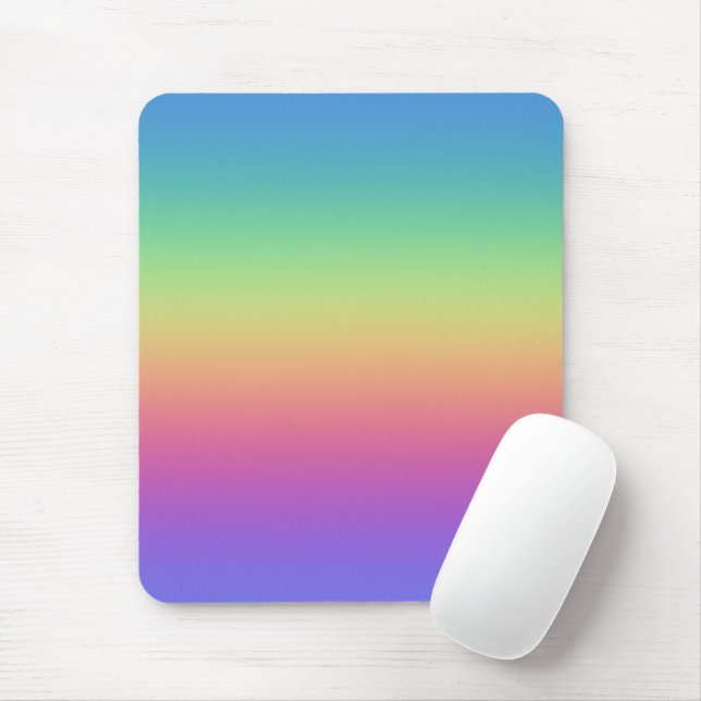 Deep Rainbow Gradient Mouse Pad (With Mouse)