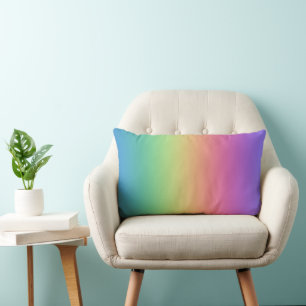 Deep Rainbow Gradient Throw Pillow