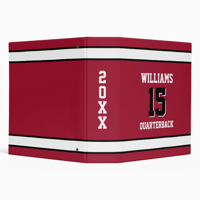 Deep Red and White Binder (Background)