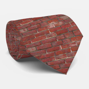 Deep Red Brick Wall Pattern Tie