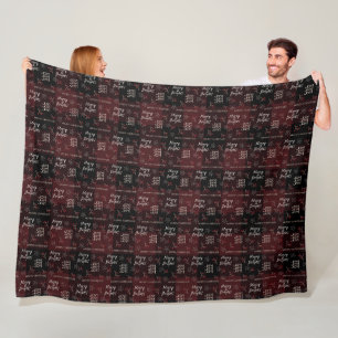 Deep Red Buffalo Plaid   Merry & Bright   Holiday Fleece Blanket