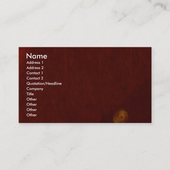 Deep Red (fabric) Profile Card (Front)