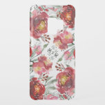 Deep-red garden flowers uncommon samsung galaxy s9 case<br><div class="desc">Modern trendy watercolors illustration deep-red garden flowers.</div>