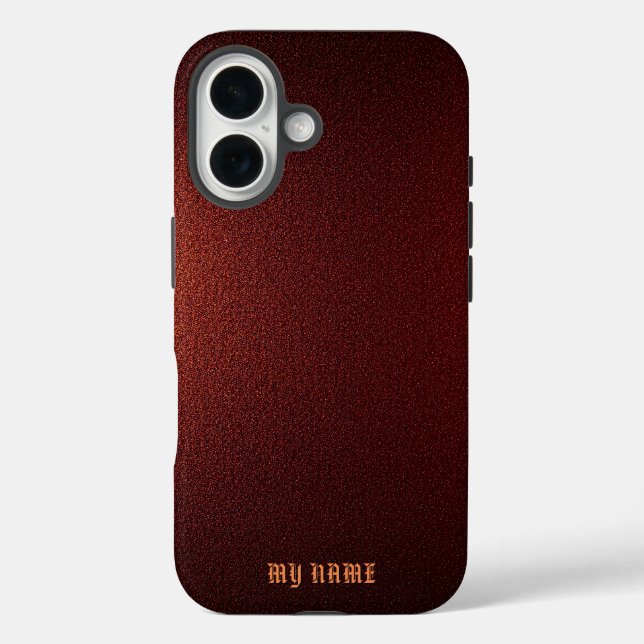 Deep Red Metallic Texture Case-Mate iPhone Case (Back)