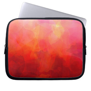 Deep Red Orange Yellow Watercolor Background Laptop Sleeve
