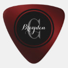 Deep Red Personalized Guitar Pick