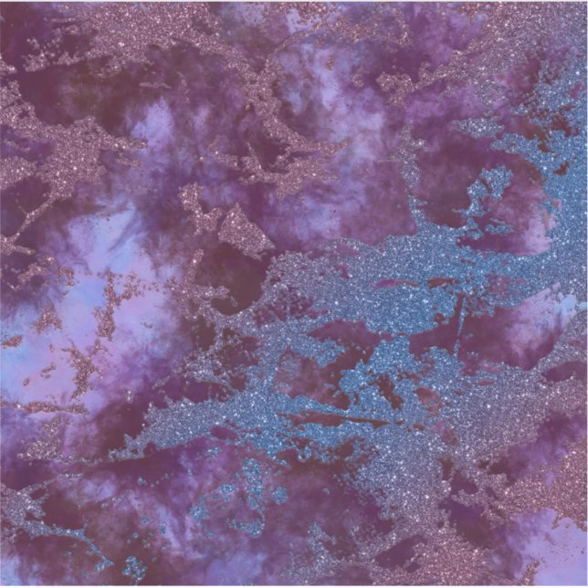Deep red purple blue ombre glitter marble (Front)