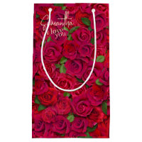 Deep Red Rose Pattern I Love You With Custom Name