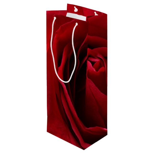 deep red rose wine gift bag (Back Angled)