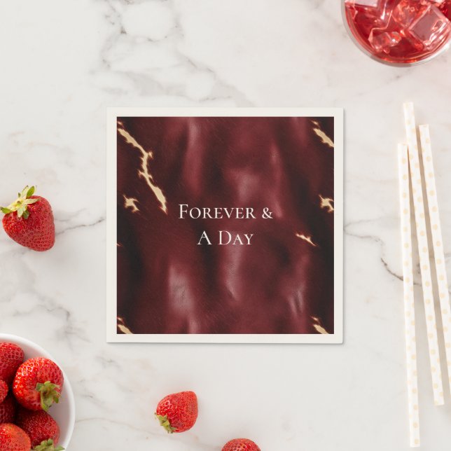 Deep Red Southwest Cowhide Napkin (Insitu)