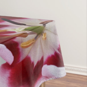 Deep red tulip tablecloth