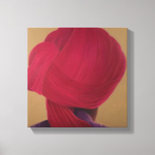 Deep Red Turban Purple Jacket Canvas Print