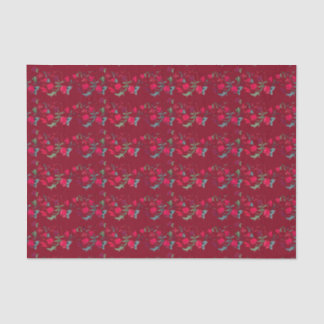 Deep Red Wassail Floral Tissue Paper