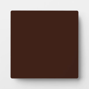 Deep Rich Brown colour background Customizable Plaque