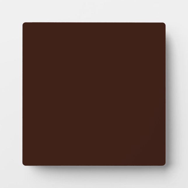 Deep Rich Brown colour background Customizable Plaque (Front)