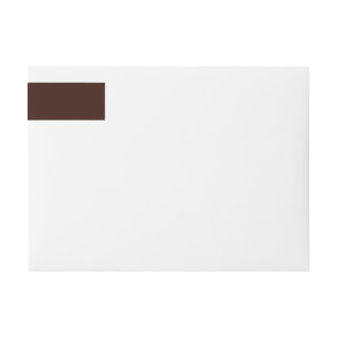 Deep Rich Brown colour background Customizable Wrap Around Label