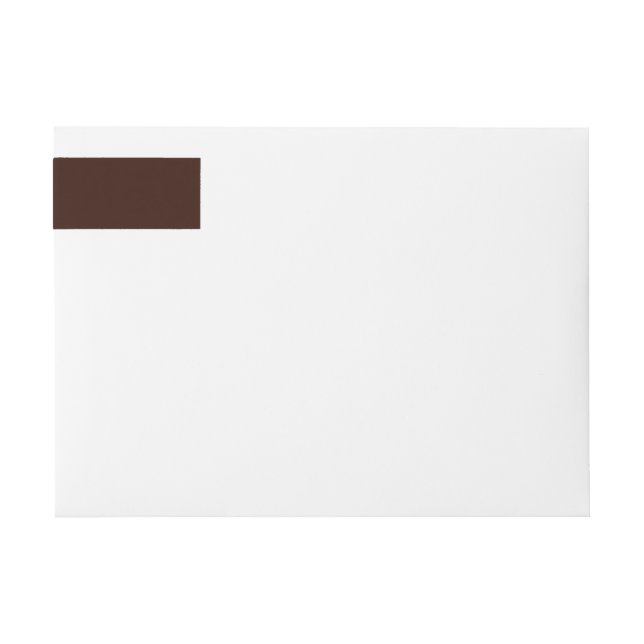 Deep Rich Brown colour background Customizable Wrap Around Label (Front)