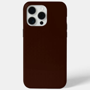 Deep Rich Brown colour decor Customizable iPhone 15 Pro Max Case