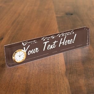 Deep Rich Brown colour decor Customizable Nameplate