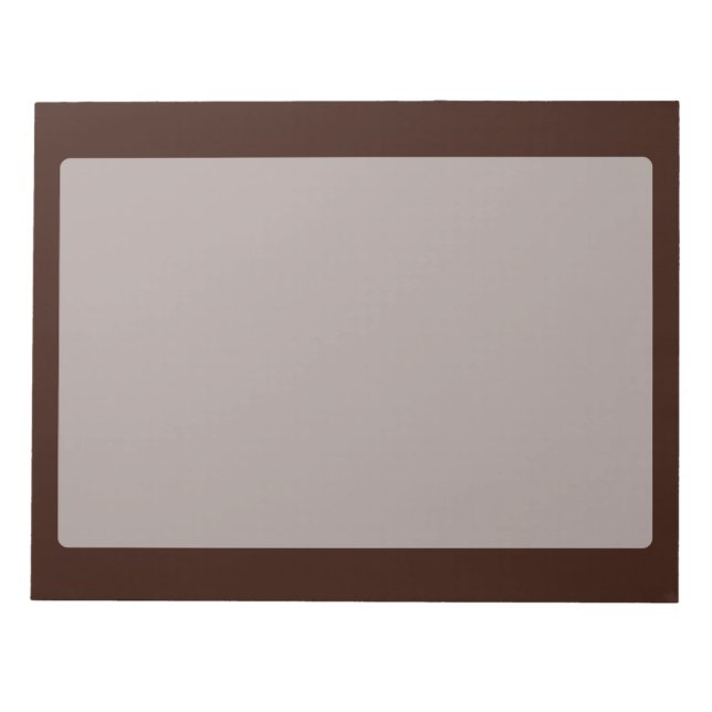 Deep Rich Brown Decor Customizable Notepad (Front)
