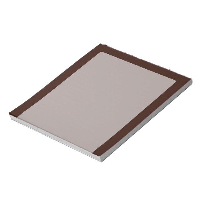 Deep Rich Brown Decor Customizable Notepad (Rotated)