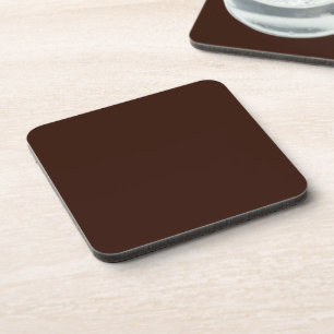 Deep Rich Brown Solid Colour Coaster