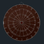 Deep Rich Brown Solid Colour Dartboard<br><div class="desc">This custom stylish product in rich deep chocolate brown colour background for yourself or as a gift sure to make an impression in all occasions. Click on the "Customize it!" button or link to reveal tools to customize this product if you wish using a text editor and an image loader....</div>