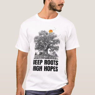 Deep Roots High Hopes Men White T-Shirt