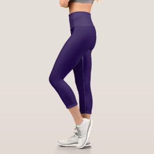 Deep Royal Purple Capri Leggings