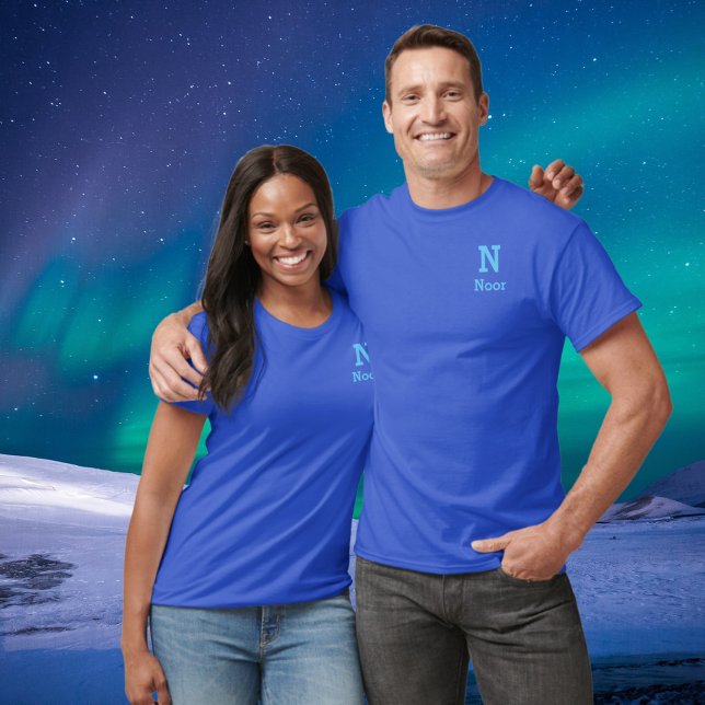 deep royal& sky  blue personalized T-Shirt (Creator Uploaded)