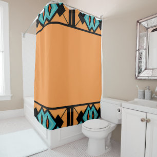 Deep Saffron Bold Pattern