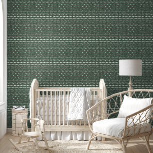Deep Sage Green and Beige Pattern Cozy Room Wallpaper