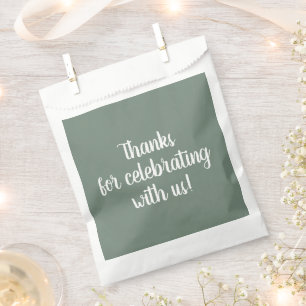 Deep Sage Green Favour Bag