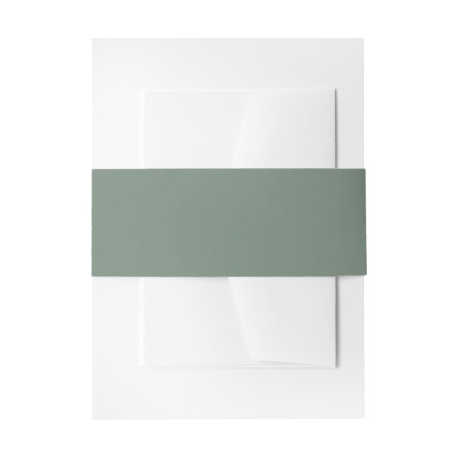 Deep Sage Green Invitation Belly Band (Front Example)