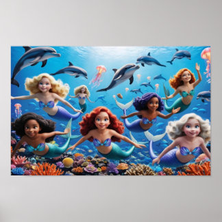Deep Sea Adventure - Underwater Mermaids Tale  Poster
