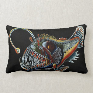 Deep Sea Angler fish design decorative cushion