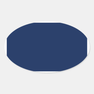 Deep Sea Blue Oval Sticker